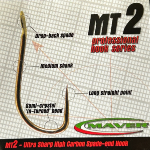 Haczyki Maver MT2 bezzadziorowe z łopatką